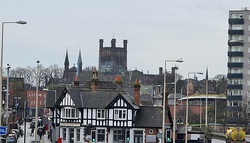 Chester, the county town of Cheshire and the largest settlement in Cheshire West and Chester