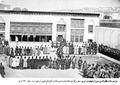 Hail ceremony to Prince Mozaffar Mirza in Haram khana part of Aali Qapu late on 1800s.