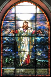 Christ the Consoler at Pullman Memorial Universalist Church, Albion, New York