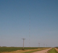 KVLY tower from a distance of about one mile (1.6 km)