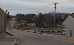 Looking north up WIS 146 in Cambria