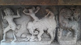 Sculptures in the panels of the temple