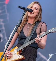 Hale performing with Halestorm in 2023