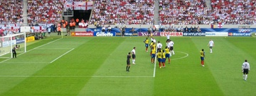 Partido de octavos de final entre las selecciones de Ecuador e Inglaterra, jugado en el estadio Gottlieb-Daimler-Stadion.