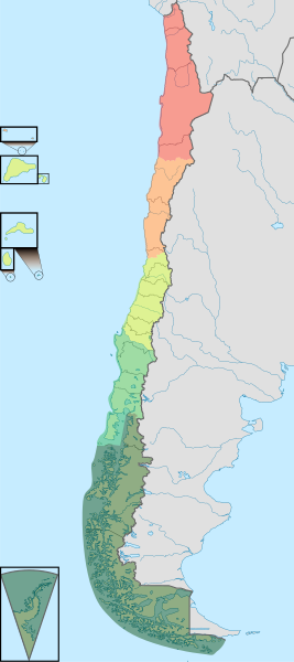  Natural regions of Chile.