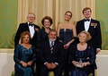 The President and First Lady pose for an official photo with the Dutch Royal Family in April 2008