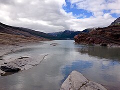 Body of water next to the glacier