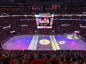 Amerant Bank Arena before a first-round playoff game against the Tampa Bay Lightning during the 2023-24 season