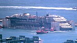 Wreck docked near Genoa, Pegli (Porto di Prà), 27 July 2014