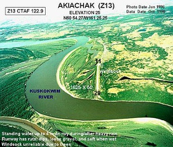 Aerial photograph of Akiachak