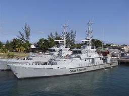 HMC Searcher showing UK Border Force overmarkings (since re-liveried)