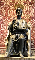 Peter Enthroned, by Arnolfo di Cambio (13th-century statue in St Peter's Basilica, Rome)