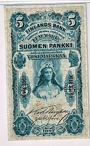 5 mk banknote of the Grand Duchy of Finland (1897)