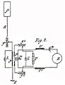 Circuit of Marconi's first coherer radio receiver from 1896