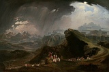 Josué ordenándole al sol que permanezca en Gabaón. Pintura de John Martin, 1816