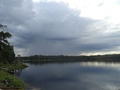 Rainstorm skirts over Keats Lake