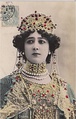 Vintage postcard of La Belle Otero