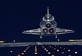 Space Shuttle Endeavour landing after a successful flight.