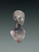 Unique, late 1st century AD bust of emperor Nerva in chalcedony from private collection.