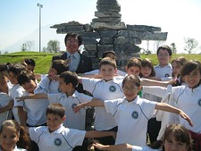 Niños estudiantes en Monterrey, Nuevo León.