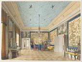 The Chinese Room in the Royal Palace (Berlin); 1850; brush and watercolor and gouache, graphite on white wove paper; Cooper Hewitt, Smithsonian Design Museum