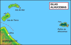 Mapa con las tres islas