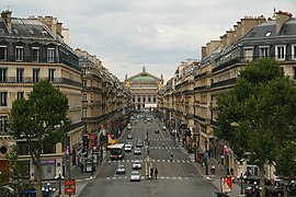 La avenida en dirección a la Ópera.