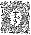 The Jesuit emblem from a 1586 print