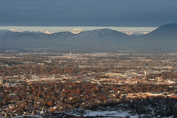 Kalispell looking northeast toward Glacier National Park from Lone Pine State Park