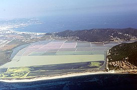 Vista aérea del parque natural de ses Salines.