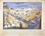 Panagiotis Zographos illustrates under the guidance of General Makriyannis the battles of Alamana (left) and Acropolis (right) (from his Scenes from the Greek War of Independence).