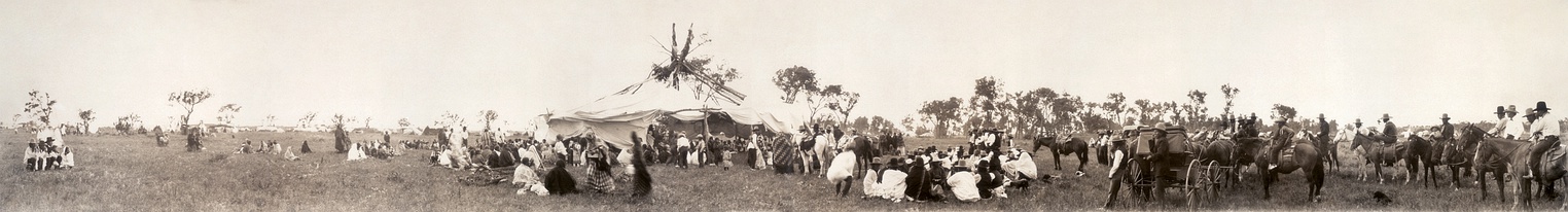  A Cheyenne sun dance gathering, c. 1909.