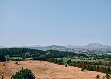 Oreum (volcanic cones) seen from Jeju Olle Trail Route 01