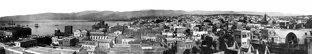  An aerial panoramic view of Beirut sometime in the last third of the 19th century