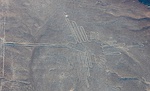 The Hummingbird, one of the Nazca Lines (Nazca); c.200 BC-600 AD; rocks, gravel and dirt; length: 50 m; Nasca and Palpa Provinces (Peru)[69]