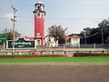 Victorian style clock tower (Mon State Government Office in the distance)