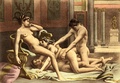 Painting by Édouard-Henri Avril: two women and two men having a foursome.