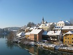 Breg, the old part of Novo Mesto along the Krka River