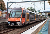 A Sydney B set suburban train at Carlton