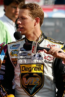 Brad Keselowski before a race in 2009