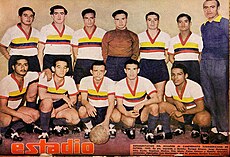 Selección ecuatoriana en sus diferentes participaciones del Campeonato Sudamericano en los años 40 (equipo de 1942, 1945 y 1947).