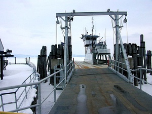 Automobile apron and ferry of the Lake Champlain Transportation Company