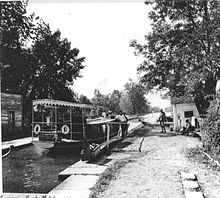 picture of a boat on a canal