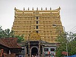 Clockwise from top-left: Kandariya Mahadeva Temple, Madhya Pradesh; Chennakeshava Temple, Karnataka; Jagannath Temple, Puri, Odisha;Ranganathaswamy Temple, Srirangam, Tamil Nadu; Padmanabhaswamy temple, Kerala; Swaminarayan Mandir, Vadtal, Gujarat.