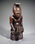 N'dop, king Mishe miShyaang maMbul; by artists of the Kuba Kingdom (Democratic Republic of the Congo); 18th century; wood; 49.5 cm; Brooklyn Museum, New York City[99]