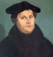 In 1517, Martin Luther (left), originally an Augustinian friar, posted and published Ninety-five Theses (right), detailing Luther's opposition to what he saw as the Catholic Church's abuse and corruption by Catholic clergy, including their sale of plenary indulgences, which were certificates supposed to reduce the temporal punishment in purgatory for sins committed by the purchasers or their loved ones. Luther's publication and release of the document is widely credited with launching the Reformation.