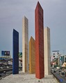 Las Torres de Satélite, en el municipio de Naucalpan de Juárez.