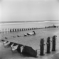 Remainings of the wreck in 1952