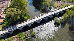 Puente Romano Tordómar, vista aérea.