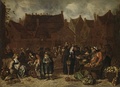 Vegetable market in Holland, by Sybrand van Beest, 1648